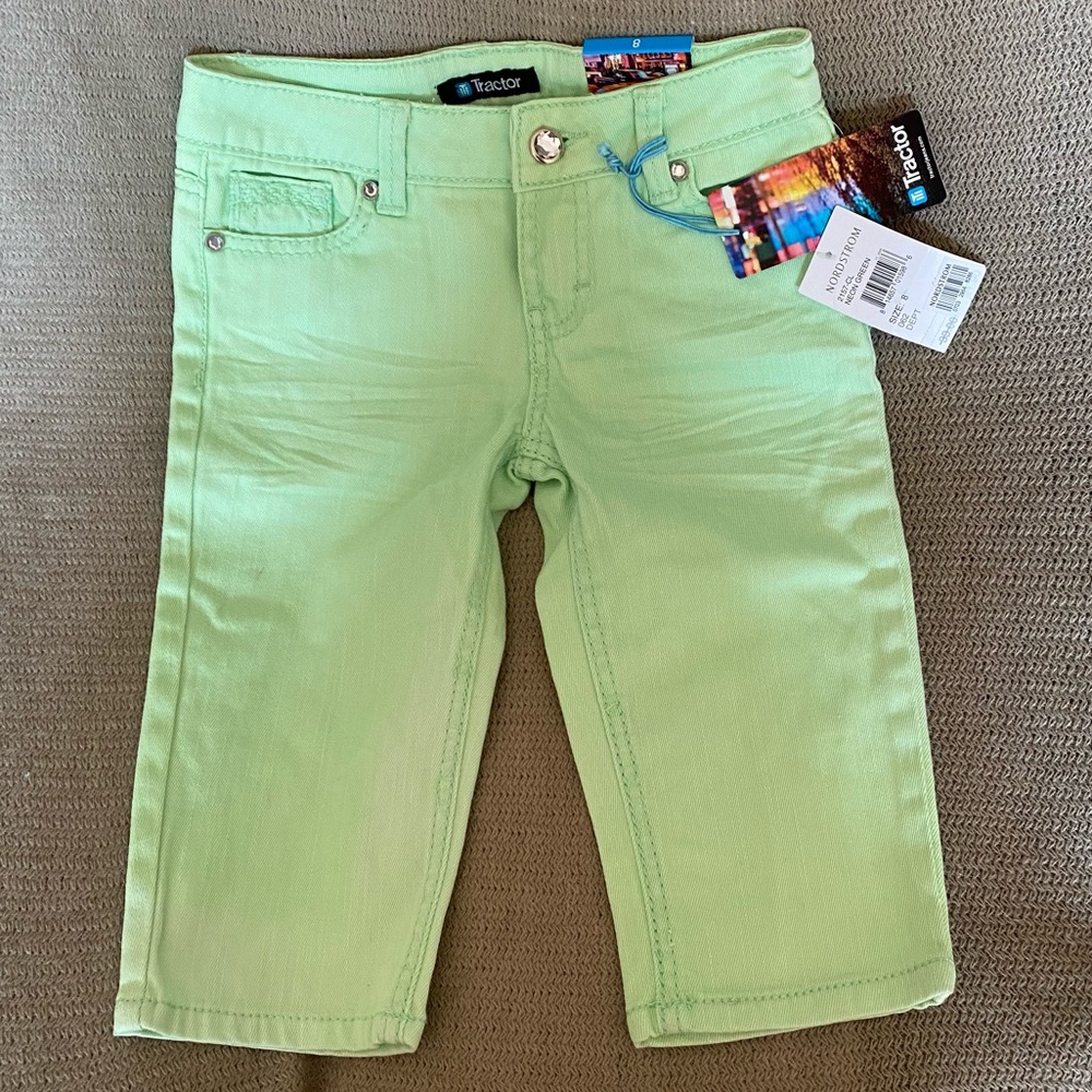NWT Neon Green Girls Tractor Shorts